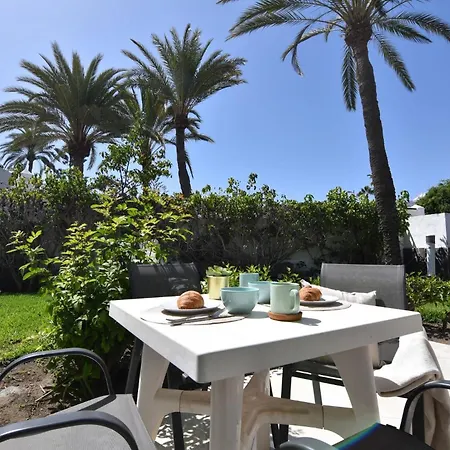 Palmas A Lado De Dunas De Maspalomas Feriehus San Bartolomé